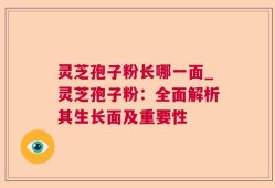 灵芝孢子粉长哪一面_灵芝孢子粉：全面解析其生长面及重要性