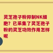 灵芝孢子粉抑制NK细胞？已采集了灵芝孢子粉的灵芝功效作用怎样呢