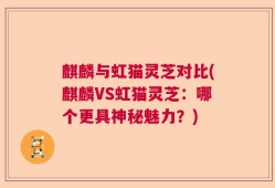 麒麟与虹猫灵芝对比(麒麟VS虹猫灵芝：哪个更具神秘魅力？)