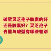 破壁灵芝孢子胶囊的好还是胶囊好？灵芝孢子去壁与破壁有哪些差别