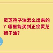 灵芝孢子油怎么出来的？哪里能买到正宗灵芝孢子油？