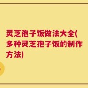 灵芝孢子饭做法大全(多种灵芝孢子饭的制作方法)