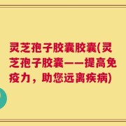 灵芝孢子胶囊胶囊(灵芝孢子胶囊——提高免疫力，助您远离疾病)