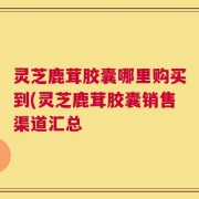 灵芝鹿茸胶囊哪里购买到(灵芝鹿茸胶囊销售渠道汇总