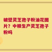 破壁灵芝孢子粉油花图片？中粮生产灵芝孢子粉吗