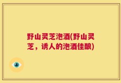 野山灵芝泡酒(野山灵芝，诱人的泡酒佳酿)
