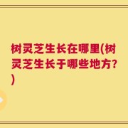树灵芝生长在哪里(树灵芝生长于哪些地方？)