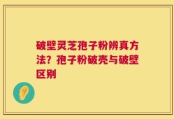 破壁灵芝孢子粉辨真方法？孢子粉破壳与破壁区别