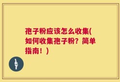 孢子粉应该怎么收集(如何收集孢子粉？简单指南！)