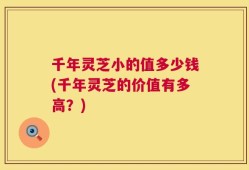 千年灵芝小的值多少钱(千年灵芝的价值有多高？)