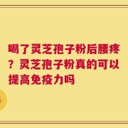 喝了灵芝孢子粉后腰疼？灵芝孢子粉真的可以提高免疫力吗