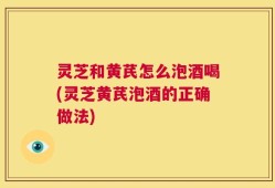 灵芝和黄芪怎么泡酒喝(灵芝黄芪泡酒的正确做法)