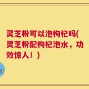 灵芝粉可以泡枸杞吗(灵芝粉配枸杞泡水，功效惊人！)