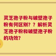 灵芝孢子粉与破壁孢子粉有何区别？？解析灵芝孢子粉和破壁孢子粉的功效？
