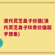 清代灵芝盘子价值(清代灵芝盘子珍贵价值超乎想象)