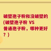 破壁孢子粉和没破壁的(破壁孢子粉 VS 普通孢子粉，哪种更好？)