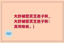 大野破壁灵芝孢子粉_大野破壁灵芝孢子粉：高效吸收，)