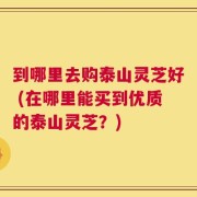 到哪里去购泰山灵芝好 (在哪里能买到优质的泰山灵芝？)
