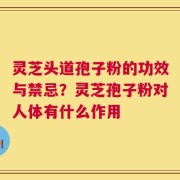 灵芝头道孢子粉的功效与禁忌？灵芝孢子粉对人体有什么作用