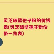 灵芝破壁孢子粉的价钱表(灵芝破壁孢子粉价格一览表)