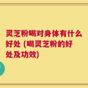 灵芝粉喝对身体有什么好处 (喝灵芝粉的好处及功效)