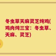 冬虫草天麻灵芝炖鸡(鸡肉炖三宝：冬虫草、天麻、灵芝)