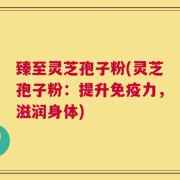 臻至灵芝孢子粉(灵芝孢子粉：提升免疫力，滋润身体)
