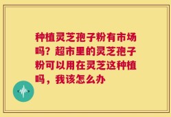 种植灵芝孢子粉有市场吗？超市里的灵芝孢子粉可以用在灵芝这种植吗，我该怎么办