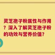 灵芝孢子粉属性与作用？深入了解灵芝孢子粉的功效与营养价值？