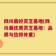 四川最好灵芝基地(四川最优质灵芝基地：品质与信仰并重)