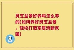 灵芝盆景好养吗怎么养的(如何养好灵芝盆景，轻松打造家居清新氛围)