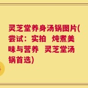 灵芝堂养身汤锅图片(尝试：实拍  炖煮美味与营养  灵芝堂汤锅首选)