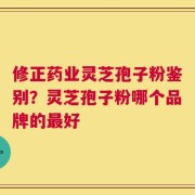 修正药业灵芝孢子粉鉴别？灵芝孢子粉哪个品牌的最好
