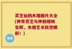 灵芝仙鹤木雕图片大全(神奇灵芝与神鹤相映生辉，木雕艺术跃然眼前！)