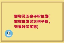 邯郸灵芝孢子粉批发(邯郸批发灵芝孢子粉，效果好又实惠)