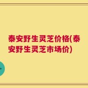 泰安野生灵芝价格(泰安野生灵芝市场价)
