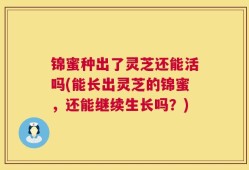 锦蜜种出了灵芝还能活吗(能长出灵芝的锦蜜，还能继续生长吗？)