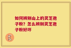 如何辨别山上的灵芝孢子粉？怎么辨别灵芝孢子粉好坏