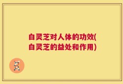 白灵芝对人体的功效(白灵芝的益处和作用)