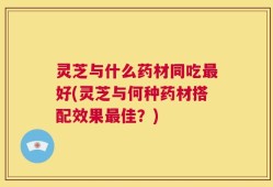 灵芝与什么药材同吃最好(灵芝与何种药材搭配效果最佳？)