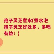 孢子灵芝煮水(煮水泡孢子灵芝好处多，多喝有益！)