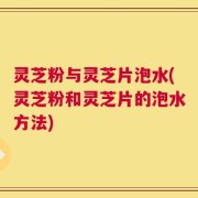 灵芝粉与灵芝片泡水(灵芝粉和灵芝片的泡水方法)
