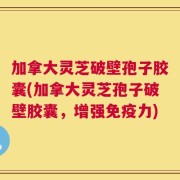 加拿大灵芝破壁孢子胶囊(加拿大灵芝孢子破壁胶囊，增强免疫力)