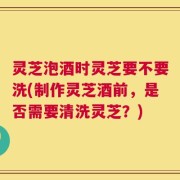 灵芝泡酒时灵芝要不要洗(制作灵芝酒前，是否需要清洗灵芝？)