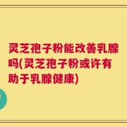 灵芝孢子粉能改善乳腺吗(灵芝孢子粉或许有助于乳腺健康)