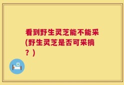看到野生灵芝能不能采(野生灵芝是否可采摘？)