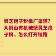 灵芝孢子粉推广渠道？大别山有机破壁灵芝孢子粉，怎么打开销路