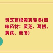 灵芝葛根黄芪麦冬(四味药材：灵芝、葛根、黄芪、麦冬)