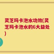 灵芝玛卡泡水功效(灵芝玛卡泡水的6大益处)