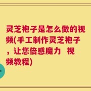 灵芝袍子是怎么做的视频(手工制作灵芝袍子，让您倍感魔力  视频教程)